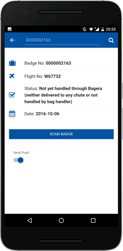 details of a scanned bag receipt